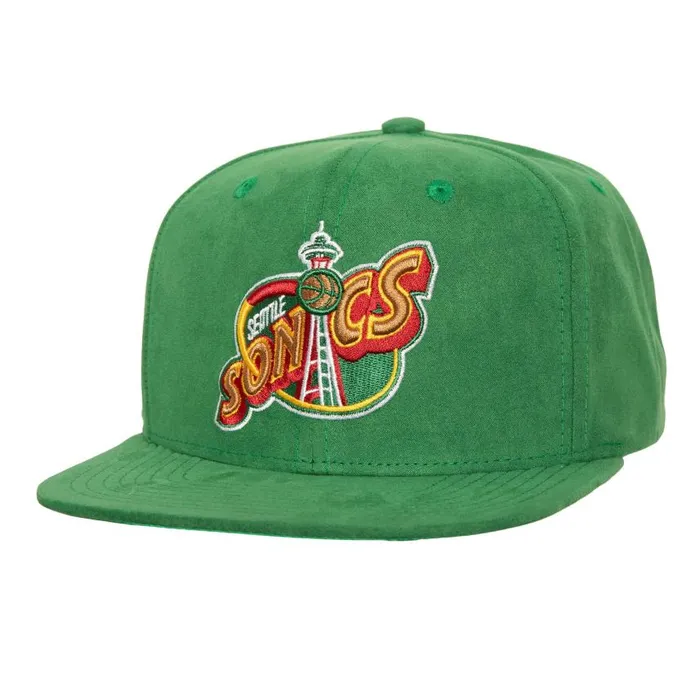 Mitchell and Ness Sweet Suede Snapback HWC Seattle Supersonics Men Hats and Headwear Mitchell and Ness Sweet Suede Snapback HWC Seattle Supersonics Men Hats and Headwear