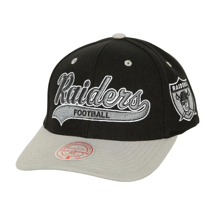 Mitchell and Ness Tailsweep 20 Pro Snapback Oakland Raiders Men Hats and Headwear Mitchell and Ness Tailsweep 20 Pro Snapback Oakland Raiders Men Hats and Headwear