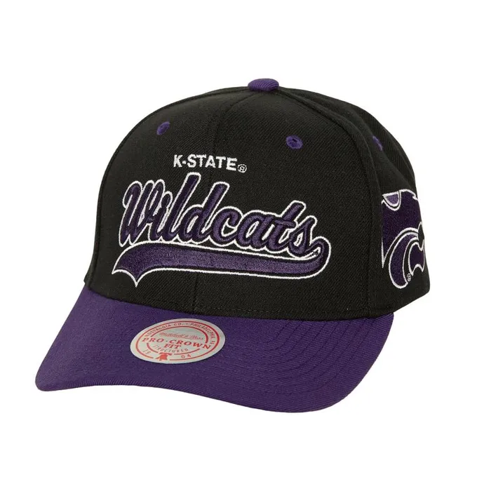 Mitchell and Ness Tailsweep 20 Pro Snapback V Kansas State University Men Hats and Headwear Mitchell and Ness Tailsweep 20 Pro Snapback V Kansas State University Men Hats and Headwear