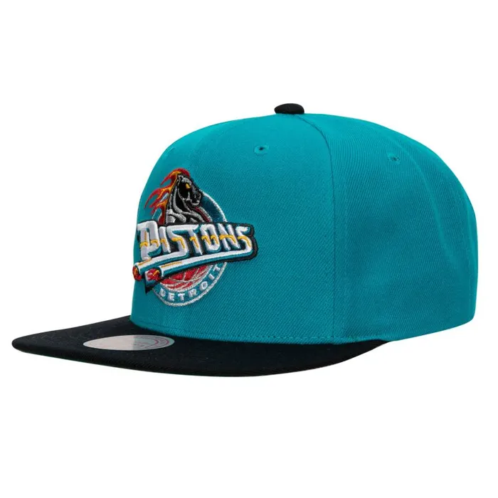 Mitchell and Ness Team 2 Tone 20 Snapback HWC Detroit Pistons Men Hats and Headwear Mitchell and Ness Team 2 Tone 20 Snapback HWC Detroit Pistons Men Hats and Headwear