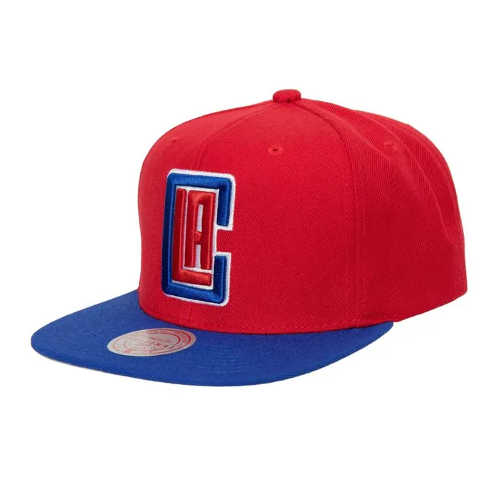 Mitchell and Ness Team 2 Tone 20 Snapback Los Angeles Clippers Men Hats and Headwear Mitchell and Ness Team 2 Tone 20 Snapback Los Angeles Clippers Men Hats and Headwear