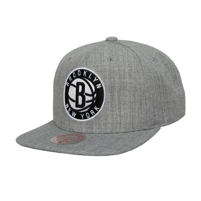 Mitchell and Ness Team Heather 20 Snapback Brooklyn Nets Men Hats and Headwear Mitchell and Ness Team Heather 20 Snapback Brooklyn Nets Men Hats and Headwear
