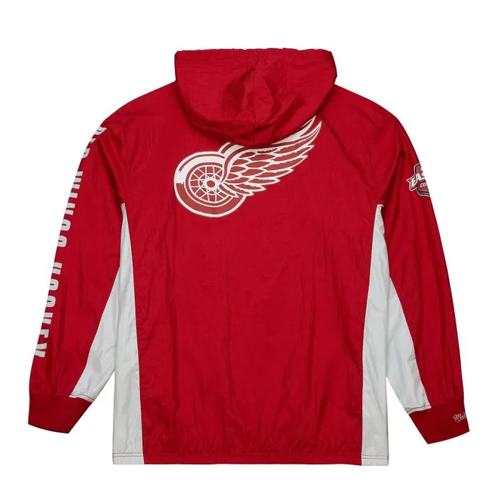 Mitchell and Ness Team OG 20 Anorak Windbreaker Current Logo Detroit Red Wings Men Jackets and Outerwear Mitchell and Ness Team OG 20 Anorak Windbreaker Current Logo Detroit Red Wings Men Jackets and Outerwear