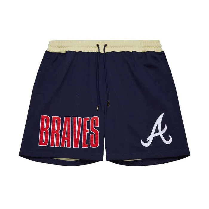 Mitchell and Ness Team OG 20 Fashion Shorts 7034 Current Logo Atlanta Braves Men Shorts Mitchell and Ness Team OG 20 Fashion Shorts 7034 Current Logo Atlanta Braves Men Shorts