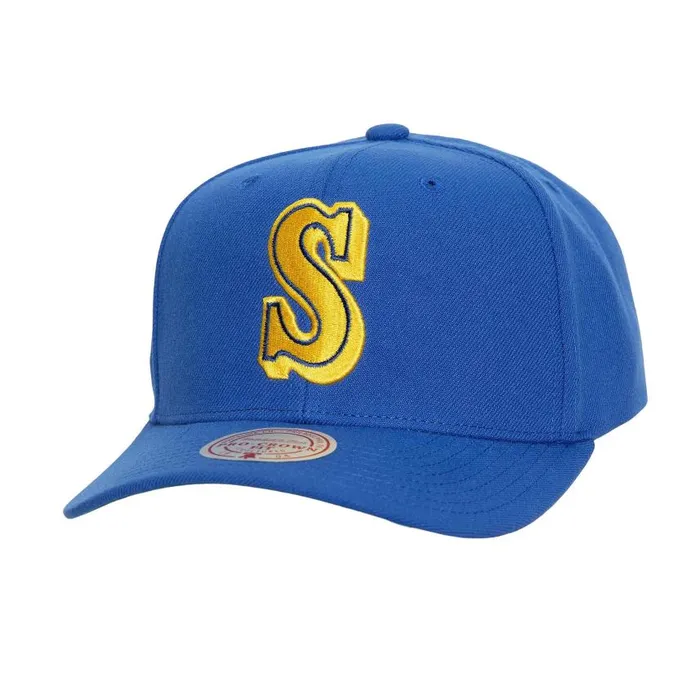 Mitchell and Ness Team Pro Snapback Coop Seattle Mariners Men Hats and Headwear Mitchell and Ness Team Pro Snapback Coop Seattle Mariners Men Hats and Headwear