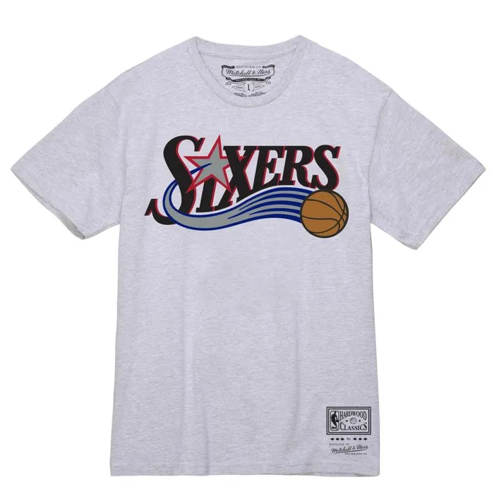 Mitchell and Ness Team Wordmark 1 Tee Philadelphia 76ers Men TShirts and Tops Mitchell and Ness Team Wordmark 1 Tee Philadelphia 76ers Men TShirts and Tops