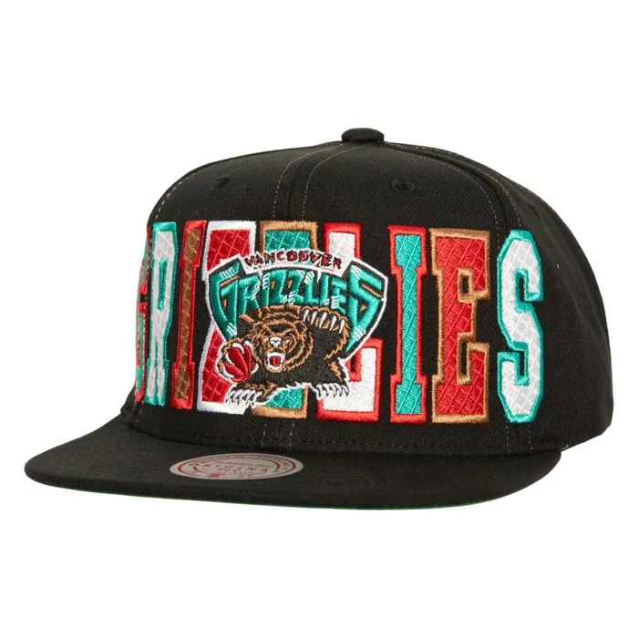 Mitchell and Ness Varsity Bust Snapback HWC Vancouver Grizzlies Men Hats and Headwear Mitchell and Ness Varsity Bust Snapback HWC Vancouver Grizzlies Men Hats and Headwear