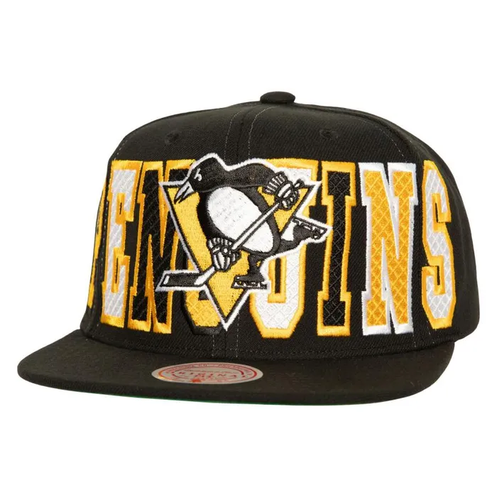 Mitchell and Ness Varsity Bust Snapback Vntg Pittsburgh Penguins Men Hats and Headwear Mitchell and Ness Varsity Bust Snapback Vntg Pittsburgh Penguins Men Hats and Headwear