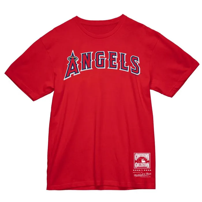 Mitchell and Ness Wordmark 2 Tee Los Angeles Angels Men TShirts and Tops