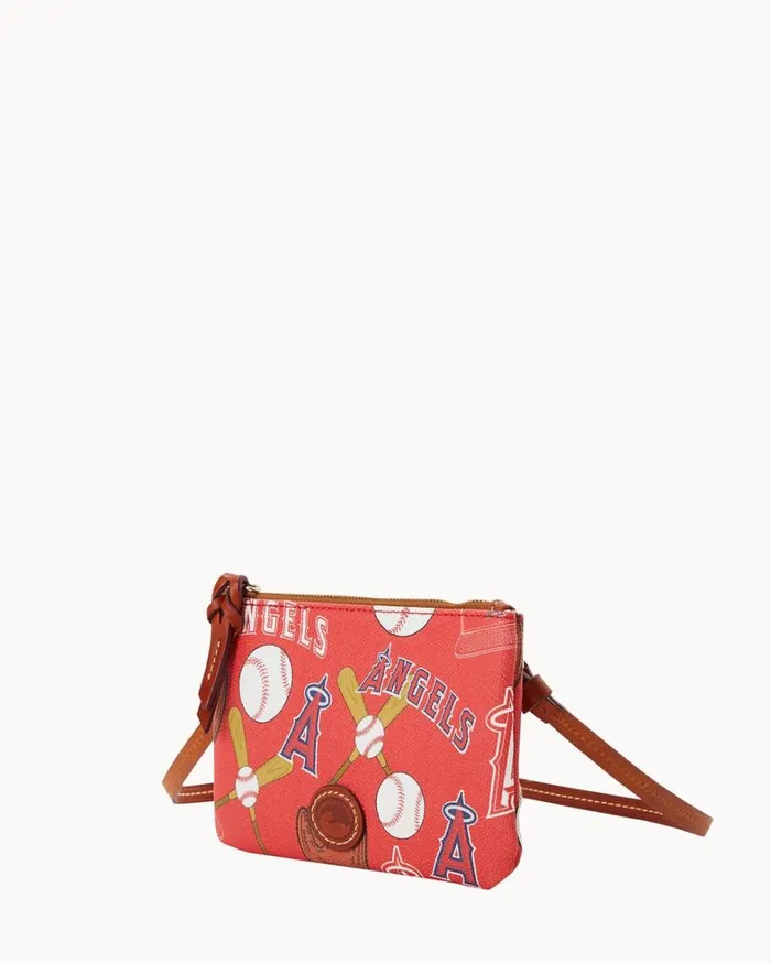 MLB Angels Top Zip Crossbody Angels Women Dooney and Bourke Crossbodies MLB Angels Top Zip Crossbody Angels Women Dooney and Bourke Crossbodies