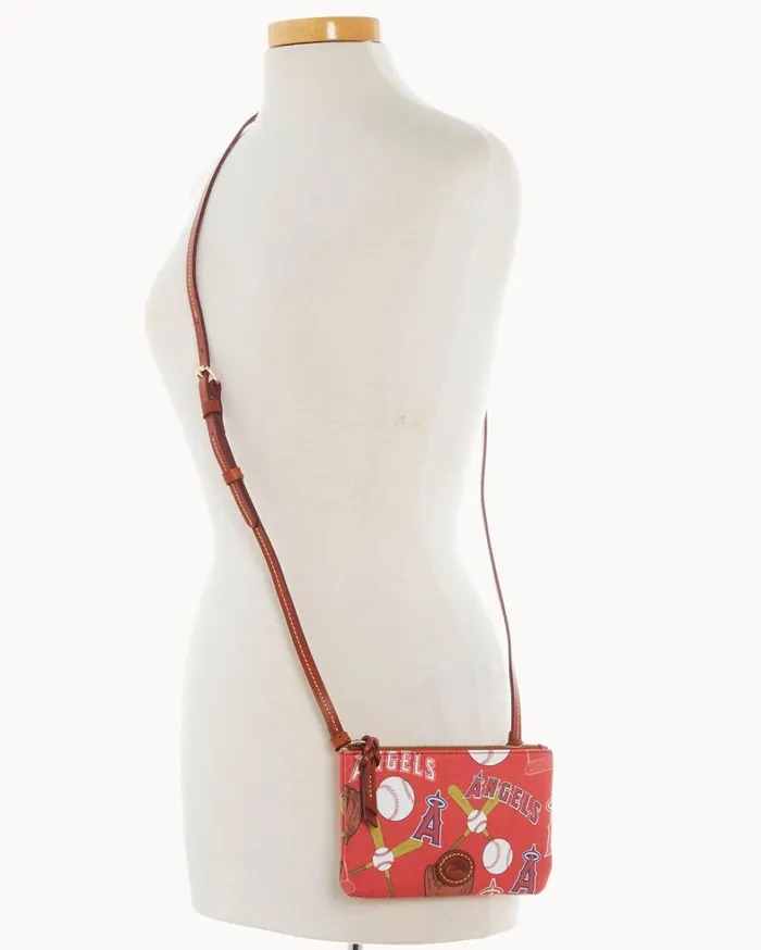 MLB Angels Top Zip Crossbody Angels Women Dooney and Bourke Crossbodies MLB Angels Top Zip Crossbody Angels Women Dooney and Bourke Crossbodies