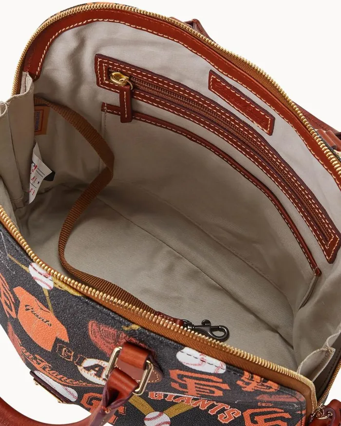 MLB Giants Zip Zip Satchel Giants Women Dooney and Bourke Satchels MLB Giants Zip Zip Satchel Giants Women Dooney and Bourke Satchels