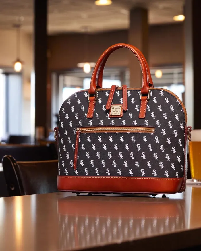 MLB White Sox Domed Zip Satchel White Sox Women Dooney and Bourke Satchels MLB White Sox Domed Zip Satchel White Sox Women Dooney and Bourke Satchels