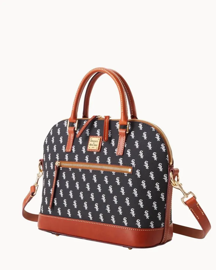 MLB White Sox Domed Zip Satchel White Sox Women Dooney and Bourke Satchels MLB White Sox Domed Zip Satchel White Sox Women Dooney and Bourke Satchels
