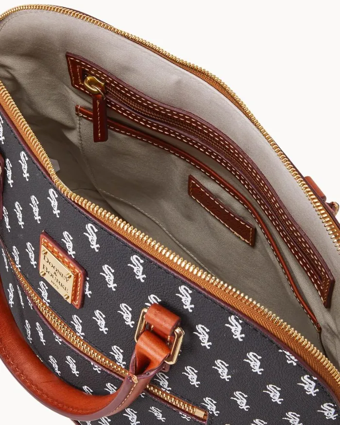 MLB White Sox Domed Zip Satchel White Sox Women Dooney and Bourke Satchels MLB White Sox Domed Zip Satchel White Sox Women Dooney and Bourke Satchels