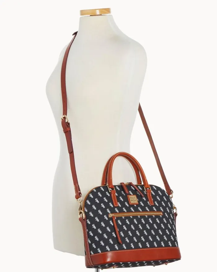 MLB White Sox Domed Zip Satchel White Sox Women Dooney and Bourke Satchels MLB White Sox Domed Zip Satchel White Sox Women Dooney and Bourke Satchels
