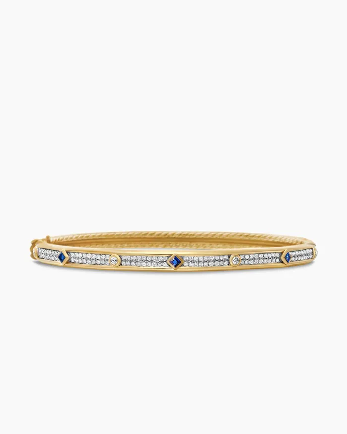 Modern Renaissance Bangle Bracelet In 18K Yellow Gold With Full Pav 45mm Women David Yurman Bangle Modern Renaissance Bangle Bracelet In 18K Yellow Gold With Full Pav 45mm Women David Yurman Bangle