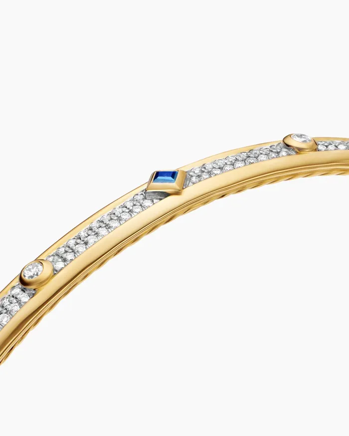 Modern Renaissance Bangle Bracelet In 18K Yellow Gold With Full Pav 45mm Women David Yurman Bangle Modern Renaissance Bangle Bracelet In 18K Yellow Gold With Full Pav 45mm Women David Yurman Bangle