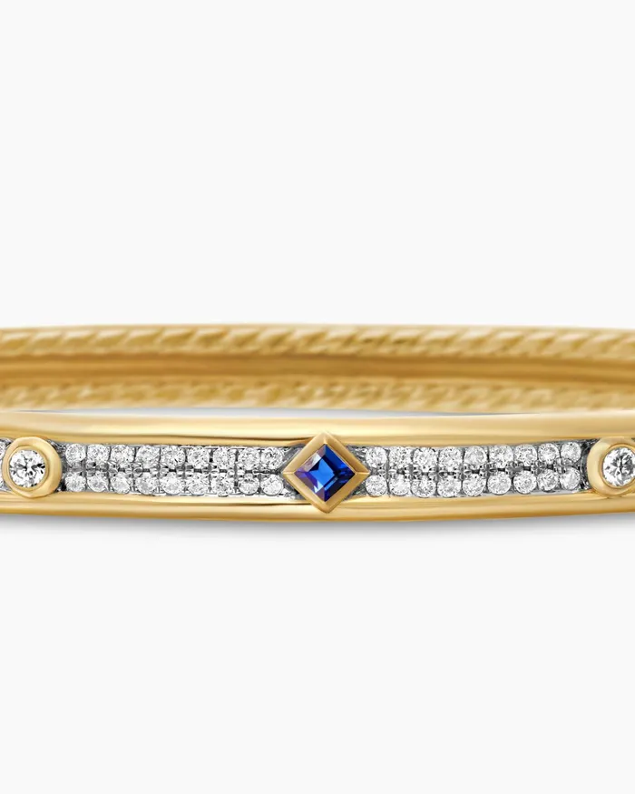 Modern Renaissance Bangle Bracelet In 18K Yellow Gold With Full Pav 45mm Women David Yurman Bangle Modern Renaissance Bangle Bracelet In 18K Yellow Gold With Full Pav 45mm Women David Yurman Bangle