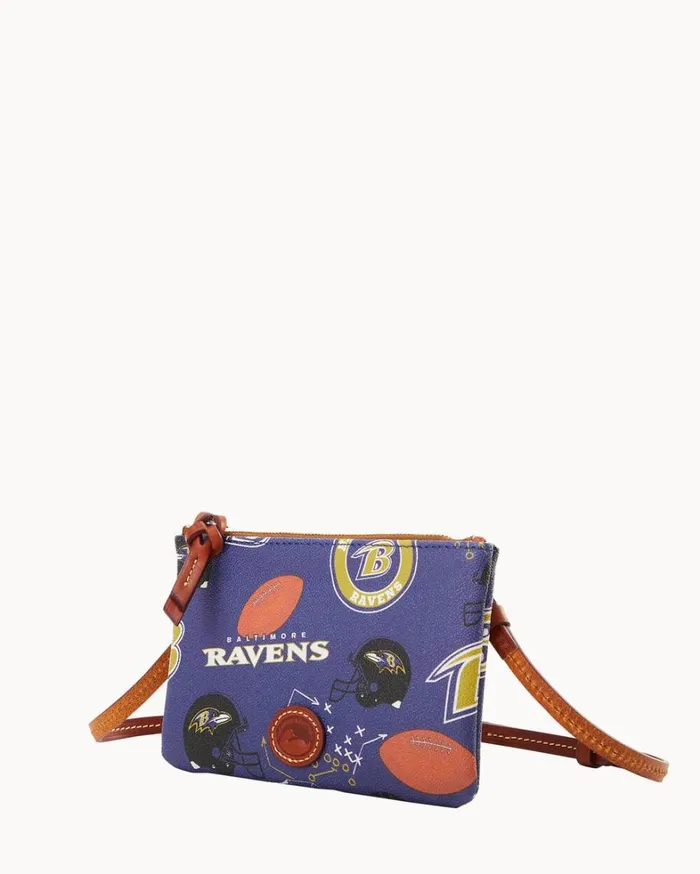 NFL Ravens Top Zip Crossbody Ravens Women Dooney and Bourke Crossbodies NFL Ravens Top Zip Crossbody Ravens Women Dooney and Bourke Crossbodies