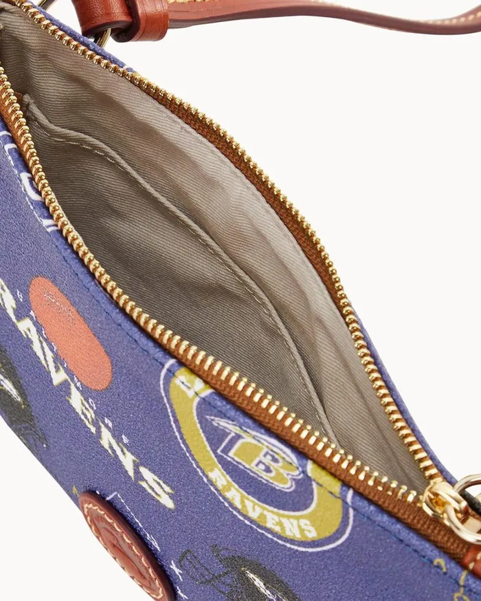 NFL Ravens Top Zip Crossbody Ravens Women Dooney and Bourke Crossbodies NFL Ravens Top Zip Crossbody Ravens Women Dooney and Bourke Crossbodies