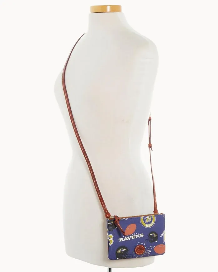 NFL Ravens Top Zip Crossbody Ravens Women Dooney and Bourke Crossbodies NFL Ravens Top Zip Crossbody Ravens Women Dooney and Bourke Crossbodies