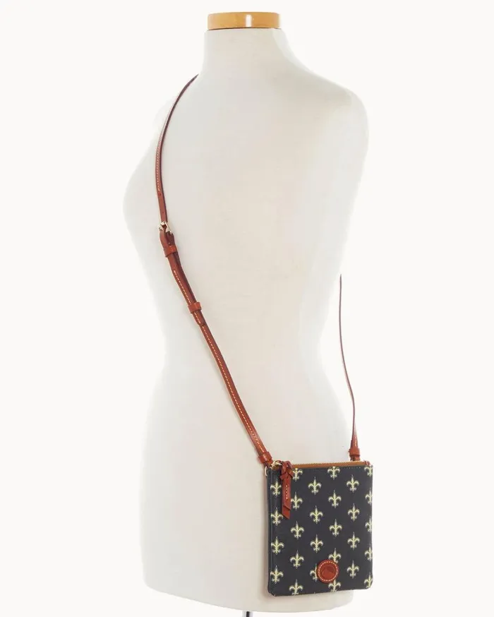 NFL Saints Small North South Top Zip Crossbody Saints Women Dooney and Bourke Crossbodies NFL Saints Small North South Top Zip Crossbody Saints Women Dooney and Bourke Crossbodies