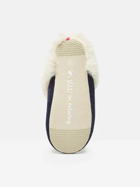 Nightwear Women Joules Navy Blue Horse Embroided Slippers