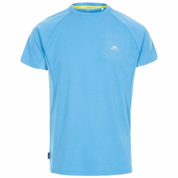 Noah Active TShirt Vibrant Blue Stripe Men Trespass Gym and Sports Tops