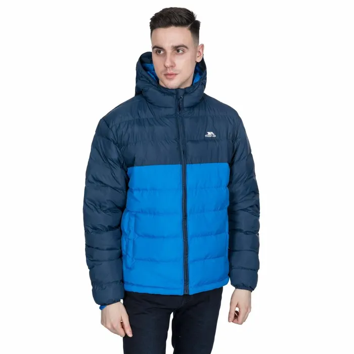 Oskar Padded Water Resistant Jacket Navy Men Trespass Padded Jackets