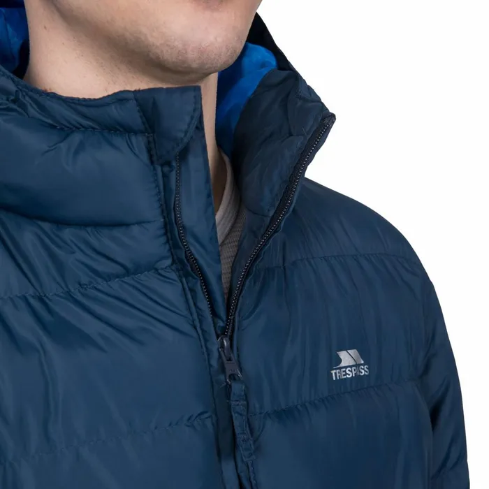 Oskar Padded Water Resistant Jacket Navy Men Trespass Padded Jackets