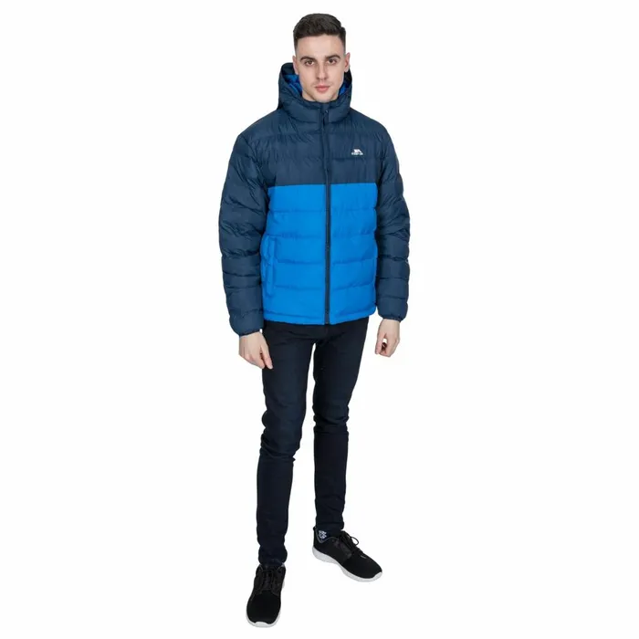 Oskar Padded Water Resistant Jacket Navy Men Trespass Padded Jackets