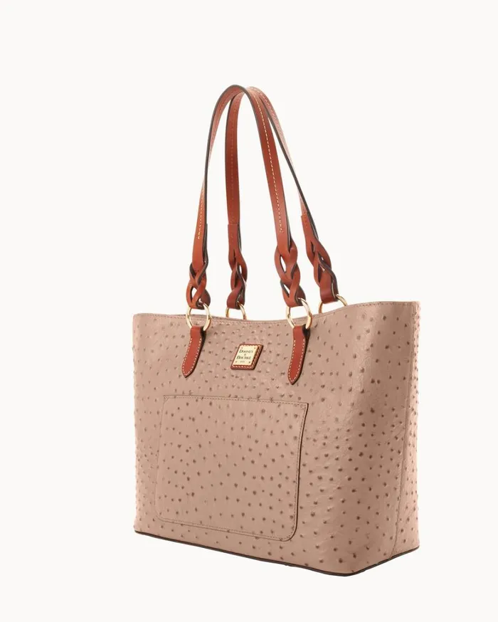 Ostrich Tammy Tote Light Taupe Women Dooney and Bourke Totes Ostrich Tammy Tote Light Taupe Women Dooney and Bourke Totes
