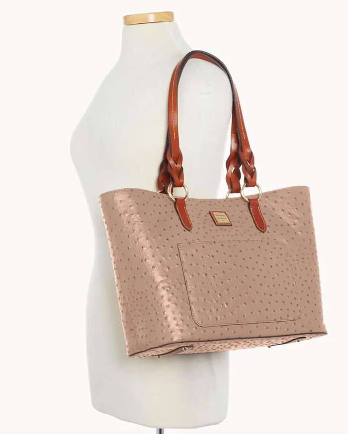 Ostrich Tammy Tote Light Taupe Women Dooney and Bourke Totes Ostrich Tammy Tote Light Taupe Women Dooney and Bourke Totes