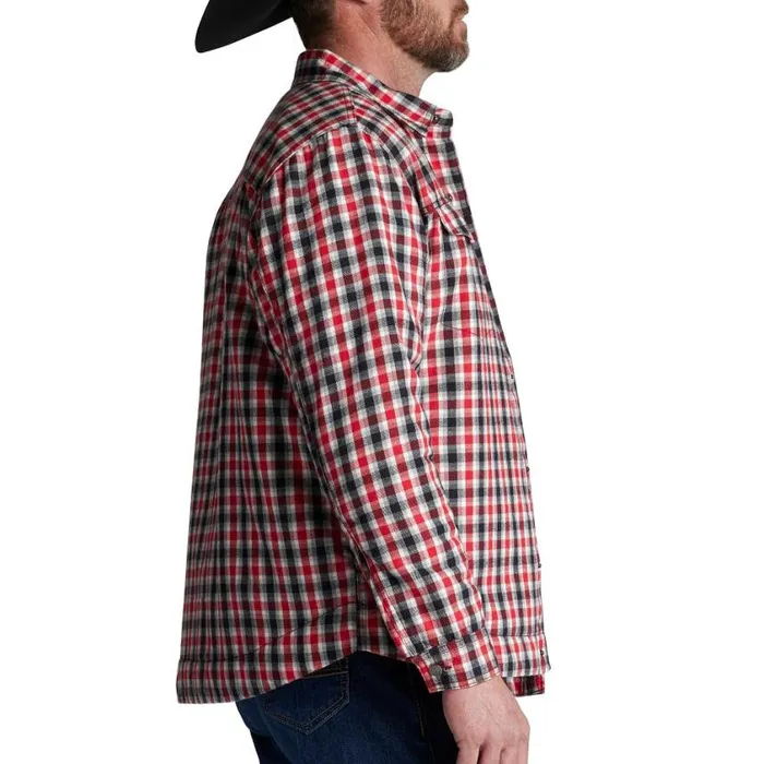 Outerwear Men Justin Boots Jackson Shirt Jacket Redwhiteblack Plaid 040multicolor041