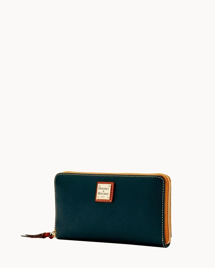 Pebble Grain Large Zip Around Wristlet Black Women Dooney and Bourke Wallets Pebble Grain Large Zip Around Wristlet Black Women Dooney and Bourke Wallets