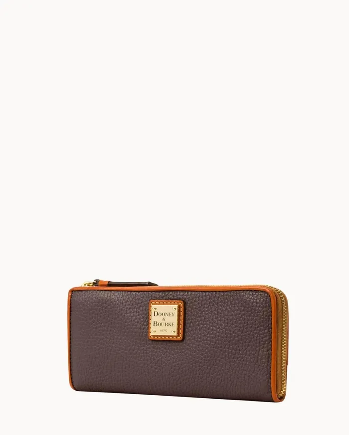 Pebble Grain Zip Clutch Brown Tmoro Women Dooney and Bourke Wallets Pebble Grain Zip Clutch Brown Tmoro Women Dooney and Bourke Wallets
