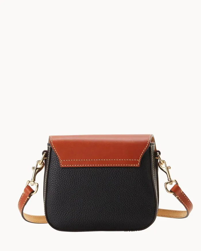 Pebble Turnlock Flap Saddle Black Women Dooney and Bourke Crossbodies Pebble Turnlock Flap Saddle Black Women Dooney and Bourke Crossbodies