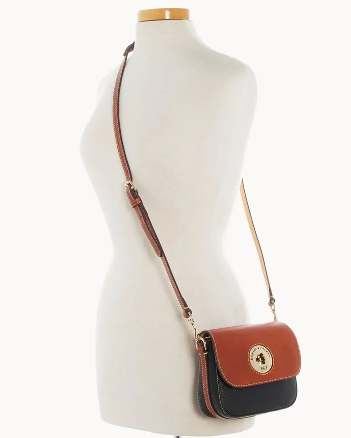 Pebble Turnlock Flap Saddle Black Women Dooney and Bourke Crossbodies Pebble Turnlock Flap Saddle Black Women Dooney and Bourke Crossbodies