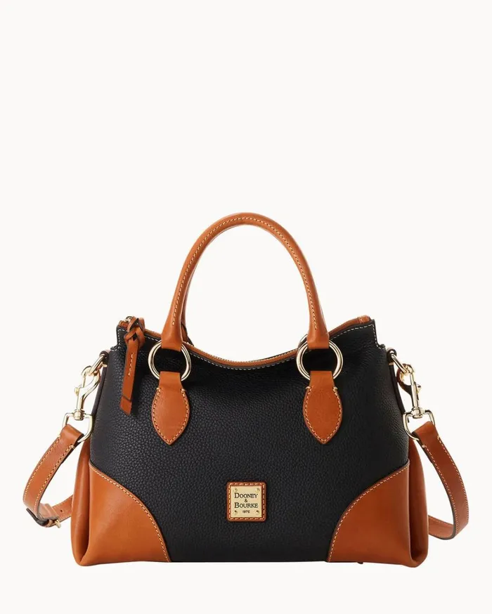Pebble With Florentine Trim Satchel 30 Black Women Dooney and Bourke Satchels Pebble With Florentine Trim Satchel 30 Black Women Dooney and Bourke Satchels