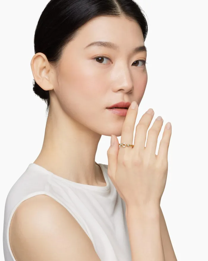 Petite Buckle Ring In 18K Yellow Gold With Diamonds 2mm Women David Yurman Petite Petite Buckle Ring In 18K Yellow Gold With Diamonds 2mm Women David Yurman Petite