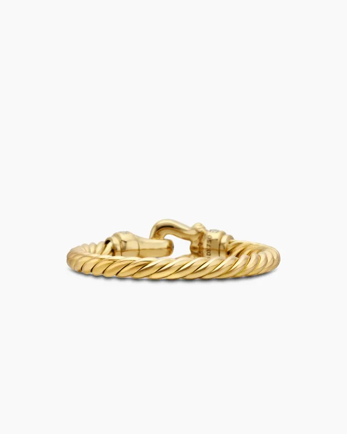Petite Buckle Ring In 18K Yellow Gold With Diamonds 2mm Women David Yurman Petite Petite Buckle Ring In 18K Yellow Gold With Diamonds 2mm Women David Yurman Petite