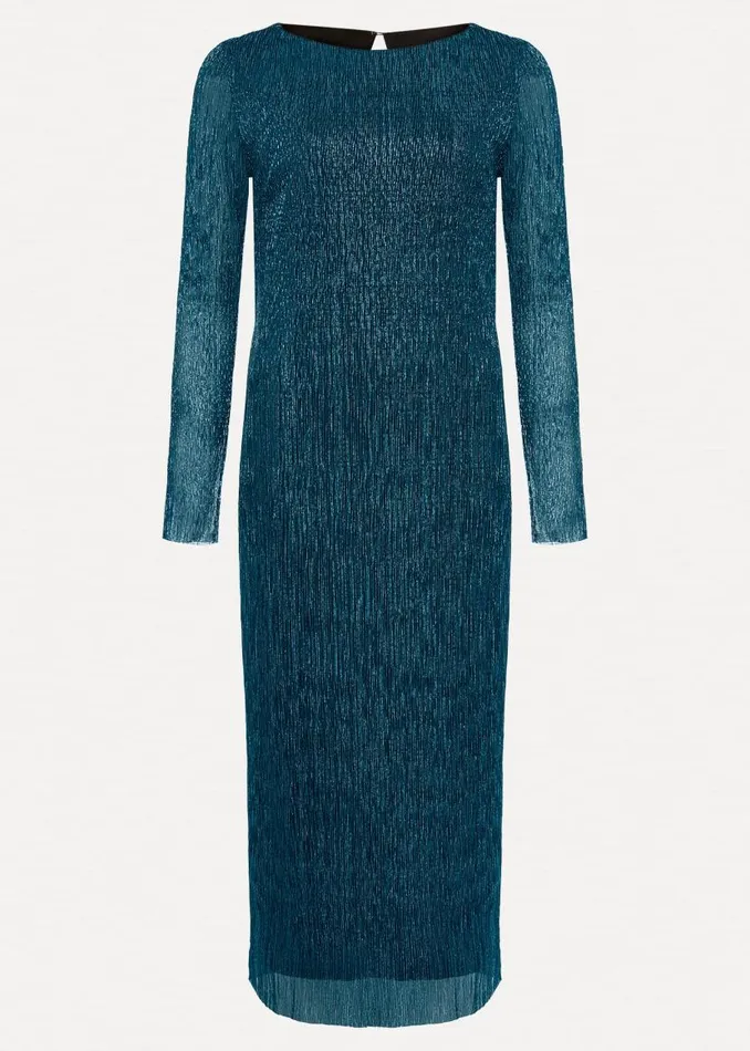 Phase Eight Dresses Alix Plisse Dress Blue 8211 Women
