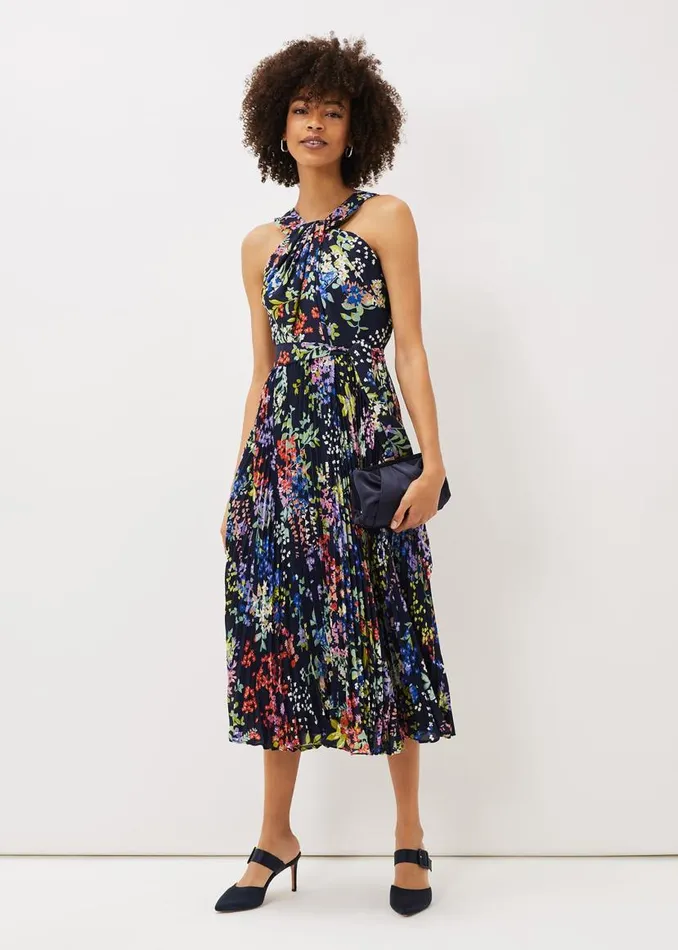 Phase Eight Dresses Fenella Pleated Floral Dress French Navy Multi 8211 Women Phase Eight Dresses Fenella Pleated Floral Dress French Navy Multi 8211 Women
