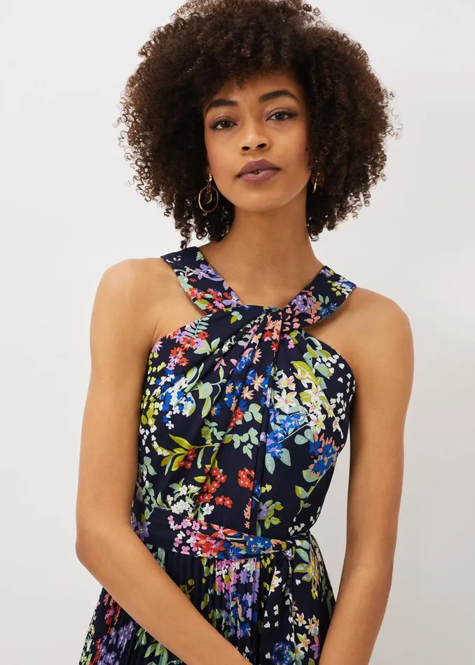 Phase Eight Dresses Fenella Pleated Floral Dress French Navy Multi 8211 Women Phase Eight Dresses Fenella Pleated Floral Dress French Navy Multi 8211 Women