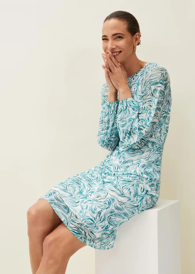 Phase Eight Dresses Jolie Swirl Mesh Dress Aquamarineecru 8211 Women