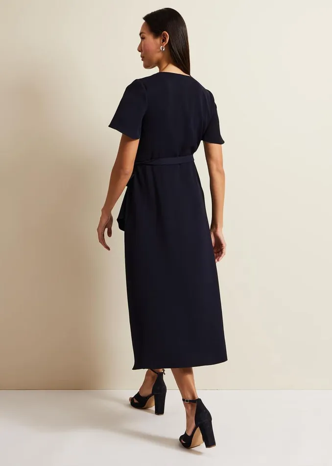 Phase Eight Dresses Julissa Navy Frill Wrap Dress Navy 8211 Women