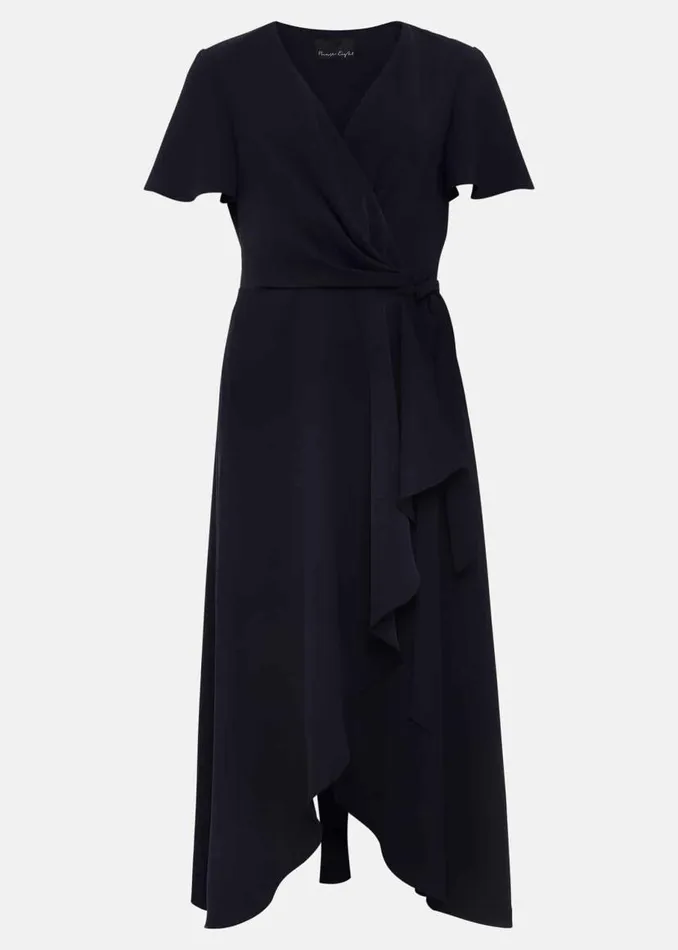Phase Eight Dresses Julissa Navy Frill Wrap Dress Navy 8211 Women