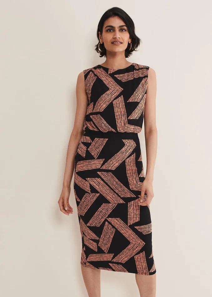 Phase Eight Dresses Kayla Jersey Midi Dress Black 8211 Women