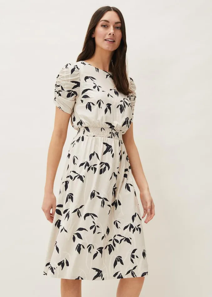 Phase Eight Dresses Keeley Floral Print Dress Stone 8211 Women
